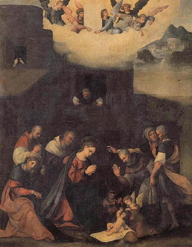 MAZZOLINO, Ludovico The Adoration of the Shepherds Sweden oil painting art